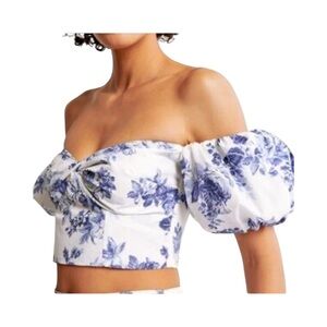 Abercrombie and Fitch Off the Shoulder Poplin Top​